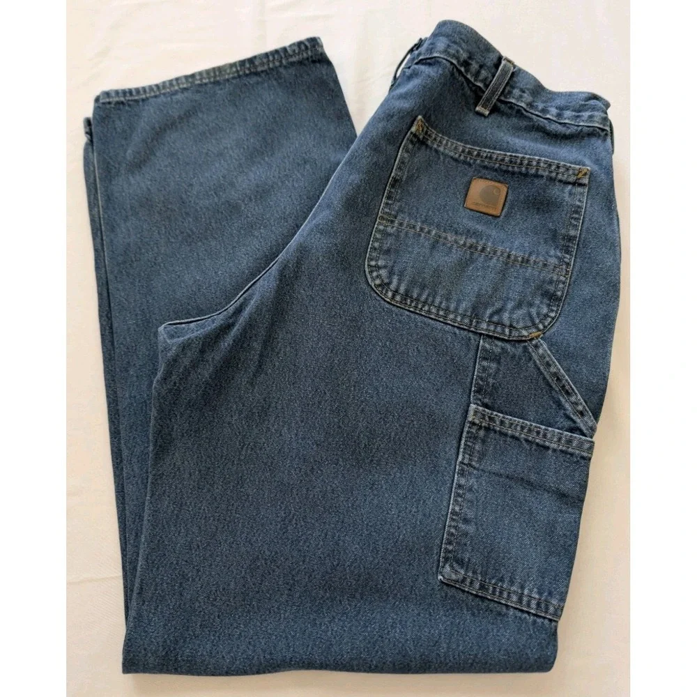 Carhartt B13 DPS Loose Original Fit Carpenter Work Jeans Blue Denim 36(34)x32